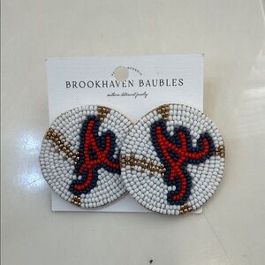 Baseball Beaded Earrings